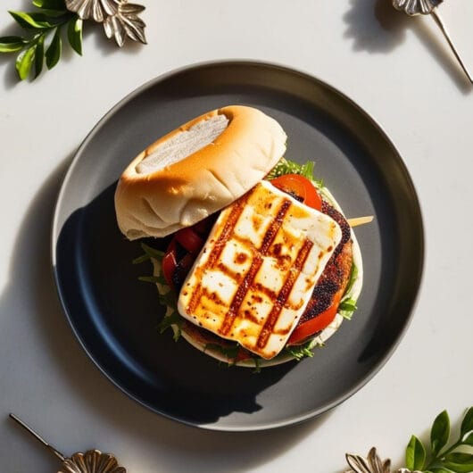 Grilled Halloumi Vegetarian Burger: An Explosion of Gourmet Flavors