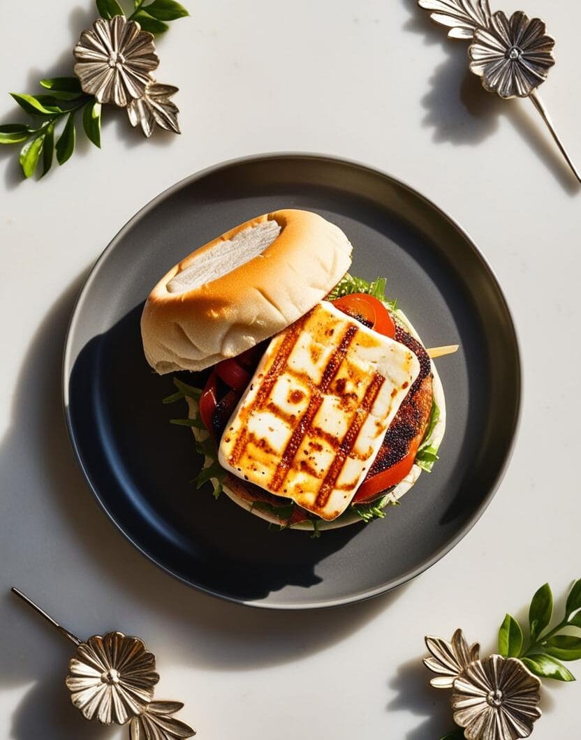 Grilled Halloumi Vegetarian Burger: An Explosion of Gourmet Flavors