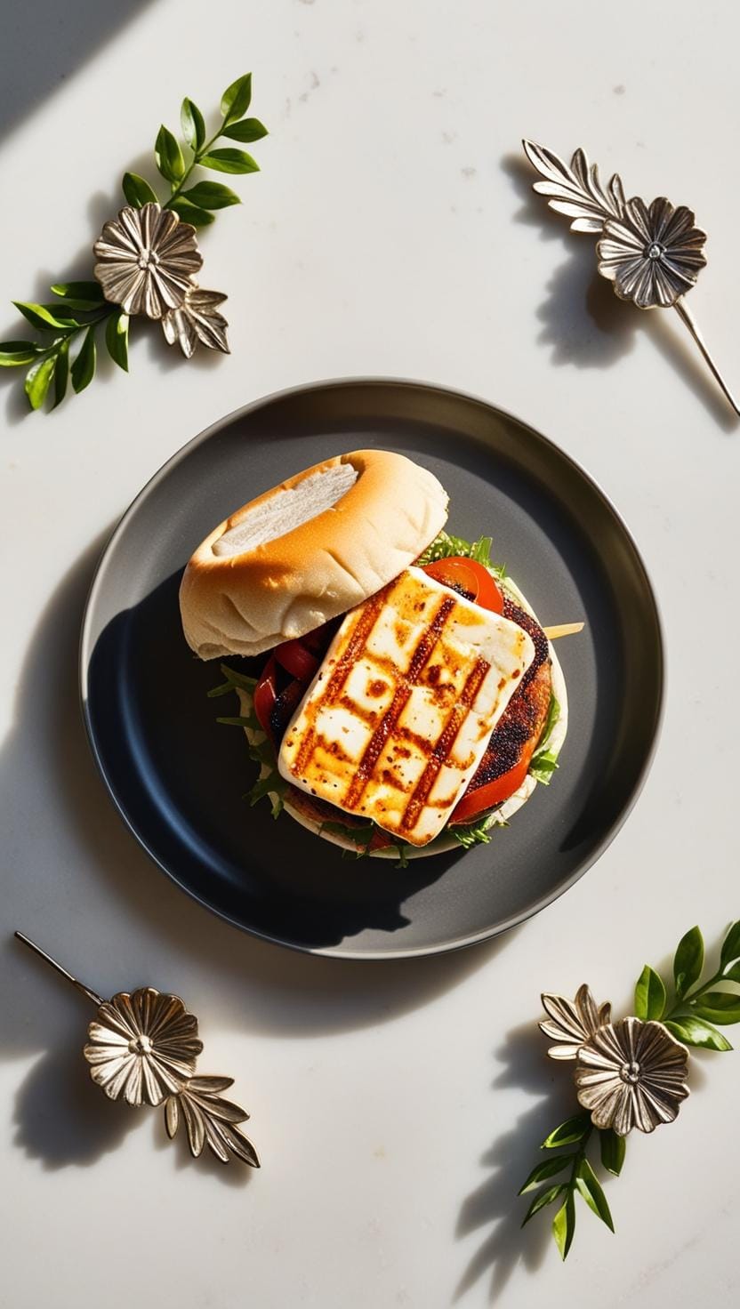 Grilled Halloumi Vegetarian Burger: An Explosion of Gourmet Flavors
