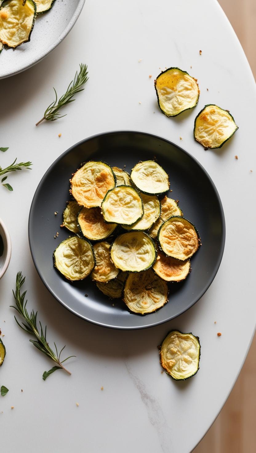 Airfryer Crispy Zucchini Chips