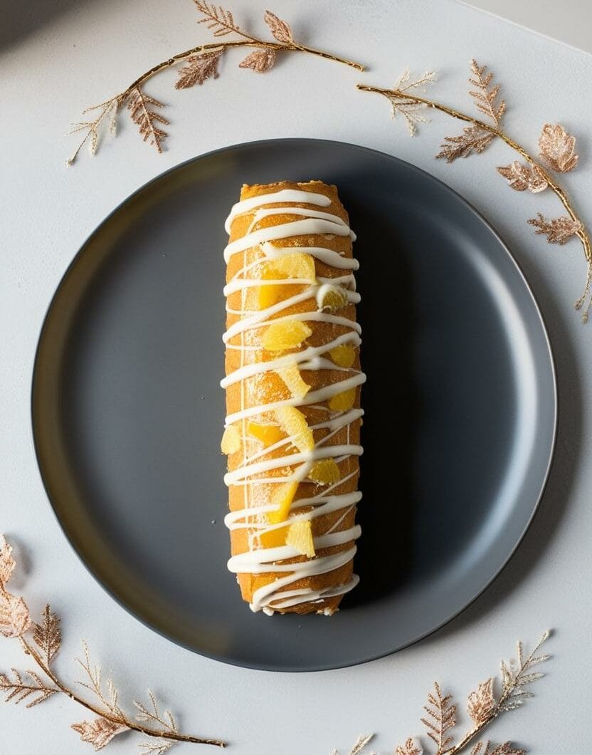 Lemon-Cardamom Yule Log