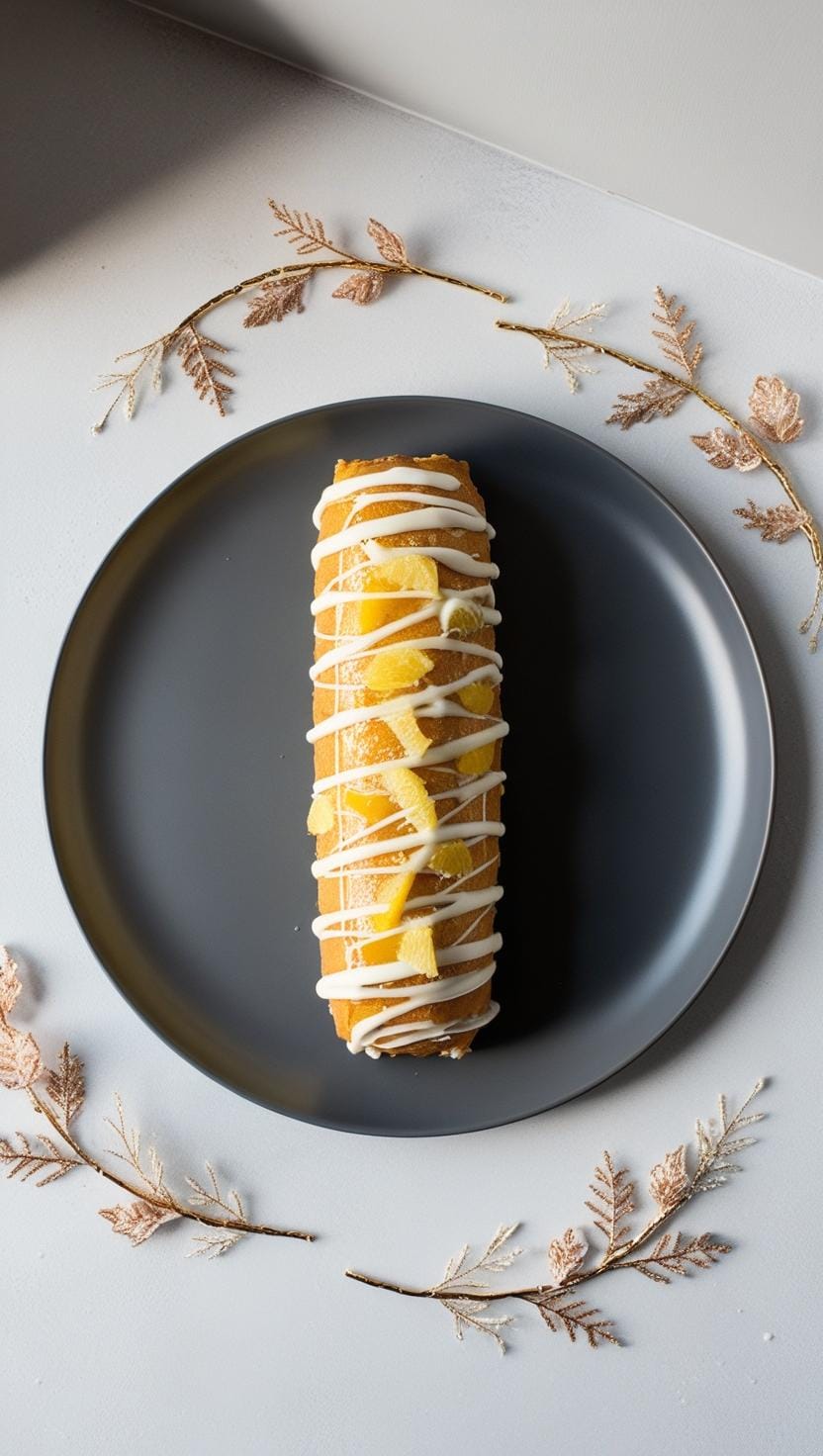 Lemon-Cardamom Yule Log