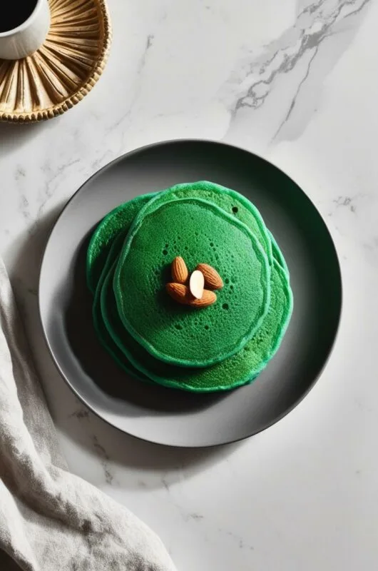 Pancakes Verts à la Spiruline et au Lait d'Amande
