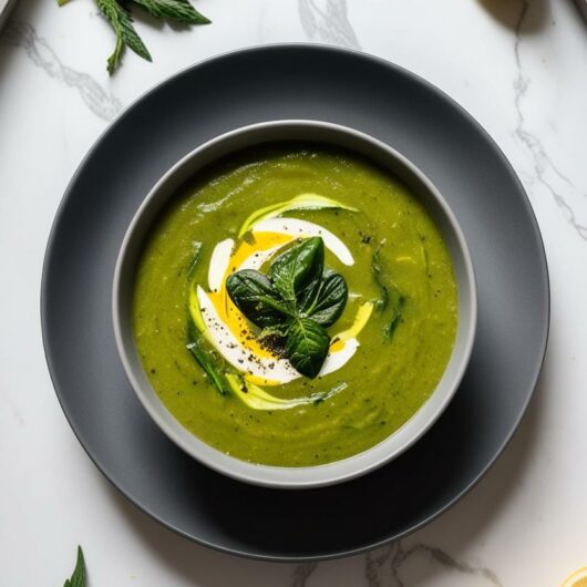 Zucchini, Spinach and Lemon Detox Soup with CBD